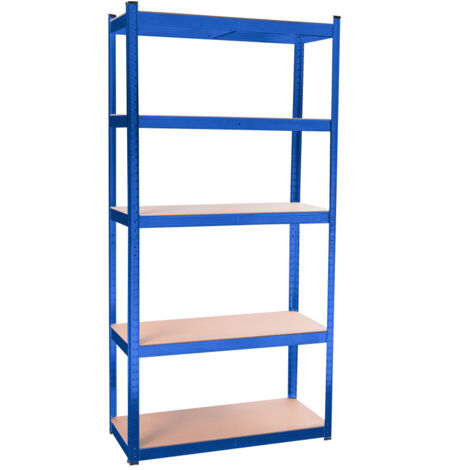 Aga Scaffale in Metallo 180x90x40 cm 5 Ripiani Blu (1/5)