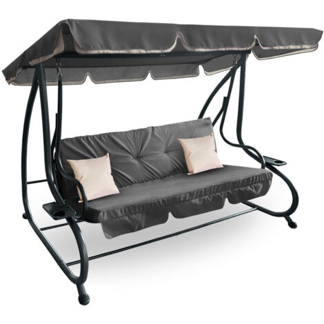 Aga Altalena da giardino 2 in 1 GRANDLUX XXL Grigio scuro