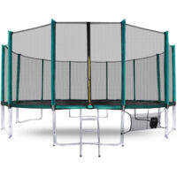 Aga SPORT PRO Trampolino 518 cm Verde scuro + rete di protezione + scala + tasca per le scarpe