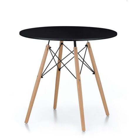 Mesa de comedor Aga 80 cm Negro (1/5)
