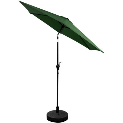 Aga Sombrilla de jardín inclinable 250 cm Verde oscuro
