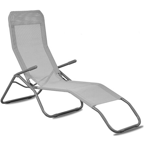 Aga Tumbona de jardín SIESTA Gris claro (1/5)