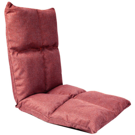 Aga Sillón reclinable para el suelo 36x48x48 cm Rojo (1/4)