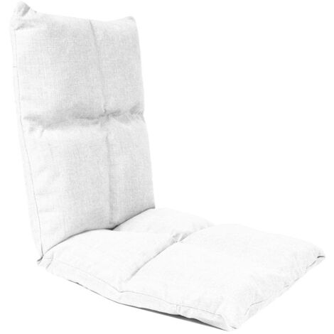 Aga Sillón reclinable para el suelo 36x48x48 cm Blanco (1/4)