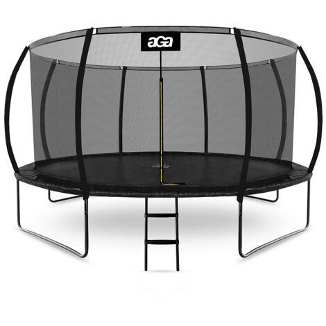 Aga SPORT EXCLUSIVE Trampolín 430 cm Negro + red de protección + escalera