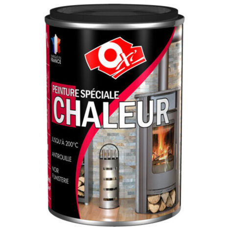 Peinture pour radiateur 250ml noir mat – Résistante jusqu'à 200°C – Application facile sur fer forgé et fonte – Protection anti-rouille – OXI