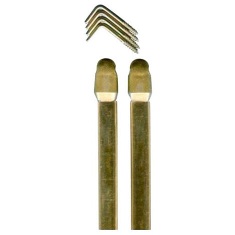 Tringles Vitrage Plates Extensibles Laiton 40x70cm Sachet De 2 - Ardec