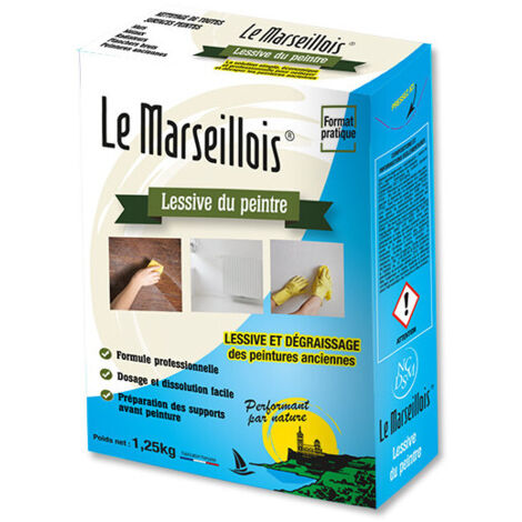 Lessive à base de savon de Marseille 1.25kg – Nettoyant dégraissant pour peintures et vernis – Formule dissolvante à froid - Peintre125kg (1/2)
