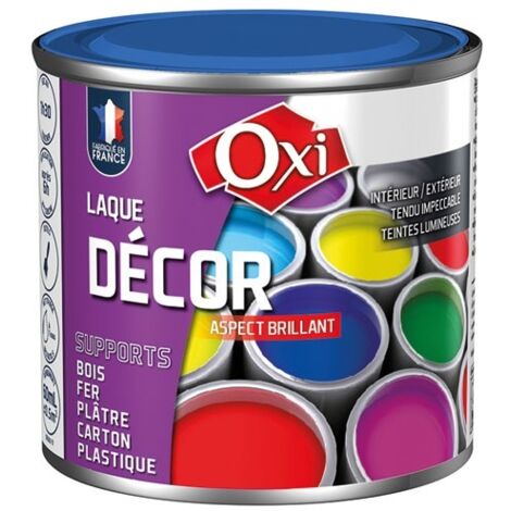 Laque décor multi-support brillant intérieur/extérieur bleu turque 60ml – Résistance aux chocs et rayures – Haute lessivabilité – OXI (1/4)