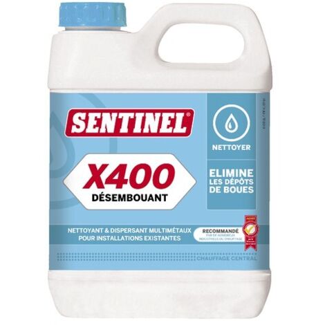 Désembouant X400 1 litre - Pour professionnels - Sentinel