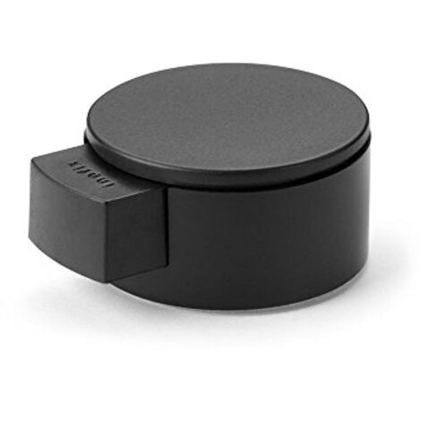 INOFIX SAINT GENIS BUTÉE DE PORTE AVEC AMORTISSEUR RONDE Ø40 NOIR SOUS BLISTER 2420-8-