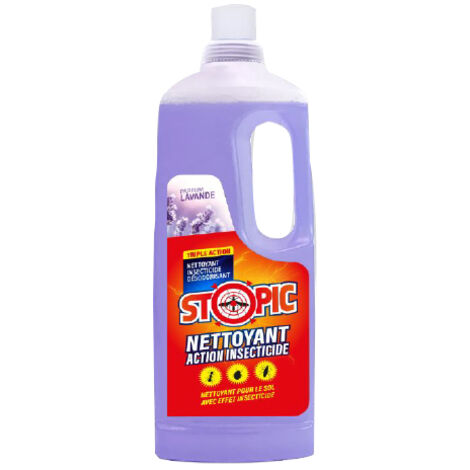 Nettoyant insecticide 1L triple action – Élimine les insectes – Parfum lavande – Pour sols et surfaces intérieures