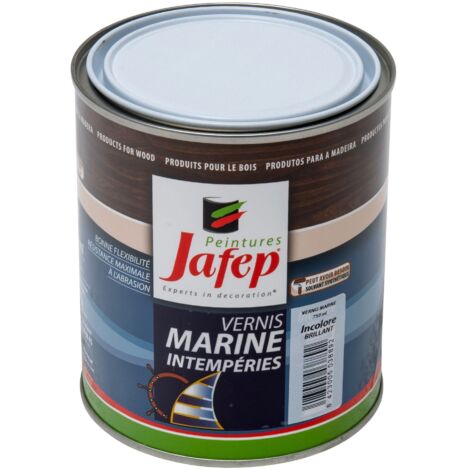 Vernis marin brillant 750 ml – Protection bois contre intempéries – Finition durable pour environnements agressifs – Jafep