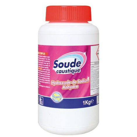 Soude caustique anhydre 1kg – Déboucheur et dégraissant puissant – Pour lavabos, éviers, canalisations et surfaces en bois ou fer (1/3)