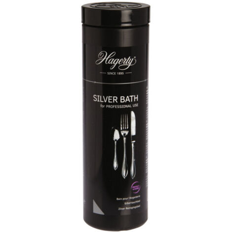 Bain Silver Bath 580 ml – Nettoie l'argenterie sans micro-rayures – Restauration du lustre – Usage professionnel – Hagerty