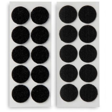 DISQUES ADHESIFS DIAM. 20MM NOIR AUTO AGRIPPANTS INOFIX 2146-3- (1/2)