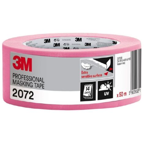 Ruban de masquage professionnel ROSE 3M 2072 surface extra sensible longueur 50m  Taille: 48 mm