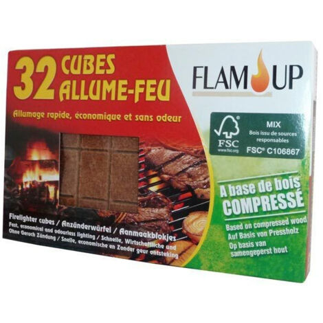32 ALLUME FEU NAT BOIS COMPRESSE