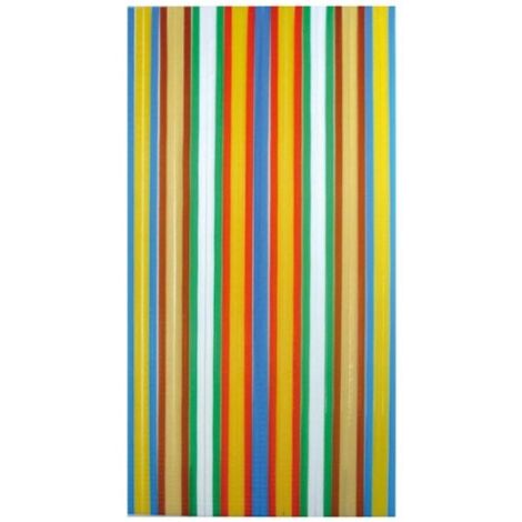 Rideau de porte à lanières multicolore 90 x 220 cm – Polyéthylène – Largeur des lanières 24 mm – Séparation d'espaces décorative – Morel