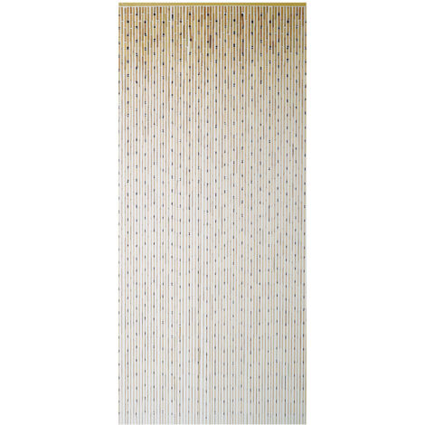 Rideau de porte en bambou verni 90 x 200 cm – 65 bâtonnets – Style naturel et zen – Pour intérieur chaleureux – Morel