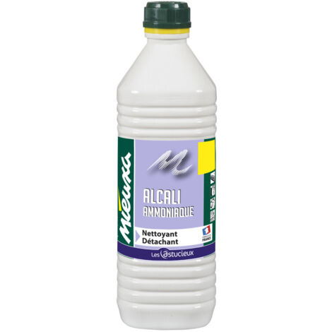 Ammoniaque alcalin 13° 1l nettoyant dégraissant puissant – Élimine graisses et salissures tenaces – Pour carrelages et surfaces très encrassées – Mieuxa