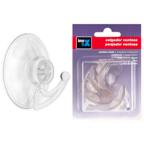 Support à ventouse Ø42mm transparent 1207-1-000 Blister 4 unités INOFIX (1/2)