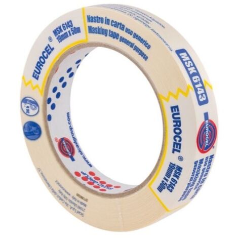 Ruban de masquage Spécial Peintre 19mmx50m - EUROCEL - 010119205 (1/5)
