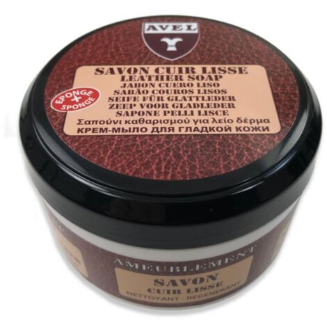 Savon nettoyant cuir lisse 200 ml – Enlève cires et salissures – Pour entretien cuir – Nettoyage en profondeur – Avel (1/6)
