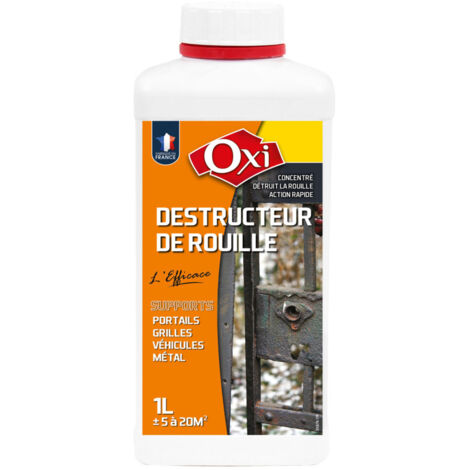 Peinture antirouille 0.5 Litre – Finition métal – Élimine rouille et oxydation – Préparation avant peinture – OXI (1/3)