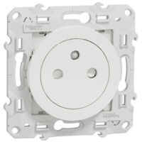 Schneider Electric – Prise de courant affleurante 2P+T 16A – Indice de protection IP20 – Installation facile dans boîte d'encastrement Ø 67mm