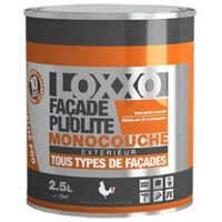 Peinture façade pliolite 2,5L – Résistance UV et intempéries – Fini mat – Séchage rapide 4h – Haut pouvoir couvrant – Loxxo