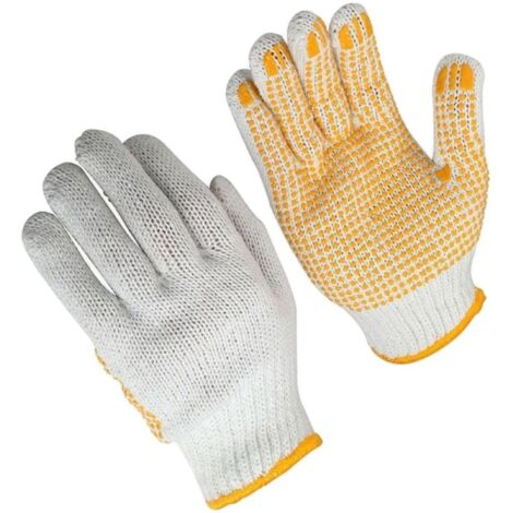 Guantes de jardín T.XL pack 12 TOLSEN, poliéster y algodón, ergonómicos y duraderos, TOLSEN