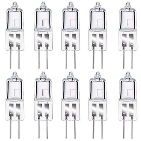 8er-Pack G4-Halogenlampen, 12 V, 20 W, warmweiße G4-Glühbirne, 2800 K, 240 lm, dimmbar, G4-Halogenlampe, klare Kapsellampe für Pucklicht, Kronleuchter, kein Flimmern
