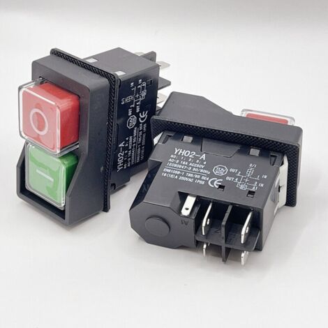CK21 Wasserdichter Druckschalter 4-polig 16A 250V – Ein/Aus-Taster IP54 Für Werkstatt & Co.