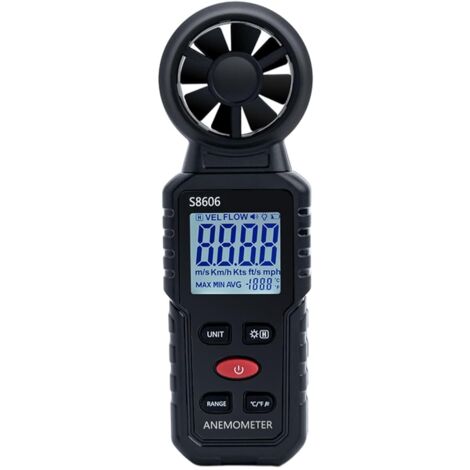 3-in-1-Hand-Digital-Anemometer, 0–45 m/s Windgeschwindigkeit, Windkraft und Windtemperaturmessung, ideal für Navigation und Flug