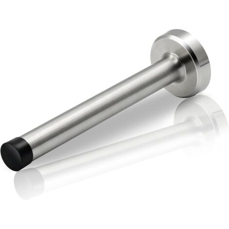 6" langer Türstopper für Fußleisten, robuster Türstopper aus Edelstahl zur Wandmontage mit Geräuschdämpfung aus Gummi - AIMOONSA