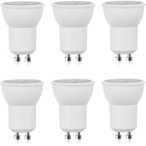 6er-Pack MR11 GU10 LED-Lampen – 3 W – 300 lm – Warmweiß – 3000 K – D35 mm – AC 85–265 V – entspricht 30 W Halogenlampe – 30° – Innen & Außen – Wohnzimmer –