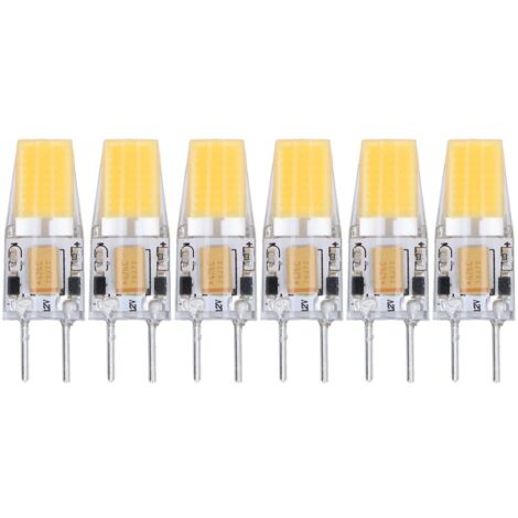 5 W AC DC12 V COB-Glühbirne, GY6.35 Bi-Pin-Sockel-LED-Glühbirne, energiesparende Silikon-Deckenleuchte, nicht dimmbar, entspricht 30 W (6er-Pack), GY6 35 COB-Glühbirne, Silikon-Deckenleuchte, Wand