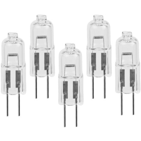 5 Stück G4 6 V 5 W 10 W Kapsel-Halogenlampen G4 12 V 20 W 30 W Halogenlampen Warmweiß für Mikroskop-Licht-Taschenlampen 50 W 12 V [Energieklasse F]