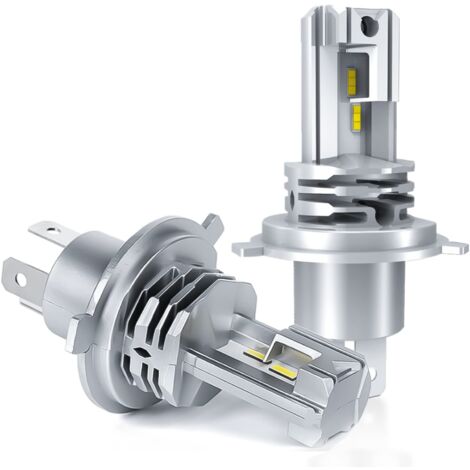 H4-LED, 6500 K Weiß für Auto 12 V-24 V Fern-/Abblendlicht-Glühbirnen-Umrüstsatz für Scheinwerfer. (2 Stück)