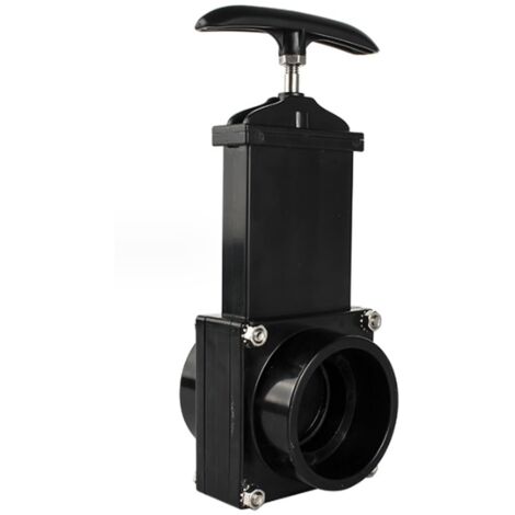 50-mm-Schiebeventil für Abwasser in Wohnmobilen, schwarz, robust und leicht, kompatibel mit Wohnwagen und Campingbussen. Rückschlagventil, ideal für niedrige Drücke.