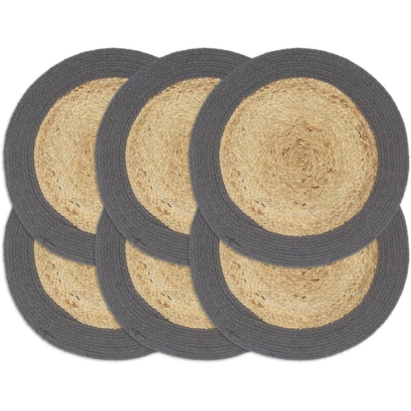 Lot De 6 Sets De Table Ovales En Pp Pour Salle À Manger, Coloris Café