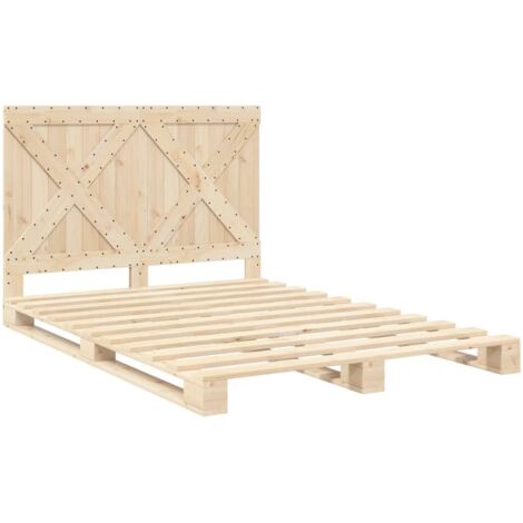 Cadre de lit sans matelas avec tête de lit 160x200 cm vidaXL (1/5)