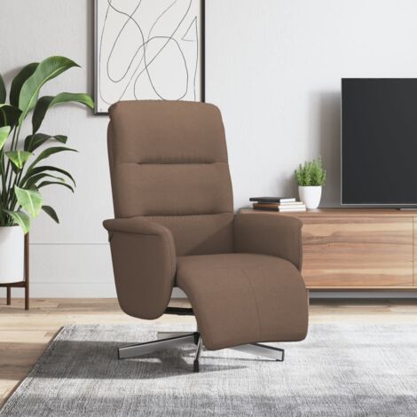 Fauteuil inclinable avec repose-pieds marron tissu vidaXL (1/5)