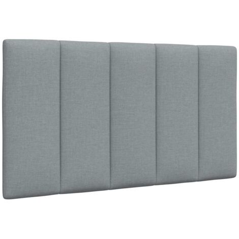 Coussin de tête de lit gris clair 80 cm tissu vidaXL