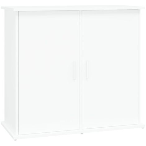 Vidaxl – Support pour aquarium blanc 81x36x73 cm en bois d'ingénierie – Design élégant pour espaces modernes – Fixation murale incluse