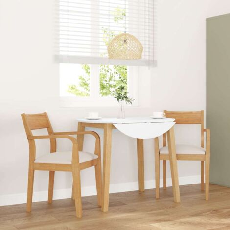 Vidaxl – Lot de 2 chaises à manger en bois d'hévéa massif – Coussins en polyester pour confort – Dimensions 51x57x80,5 cm – Charge max 110 kg (1/6)