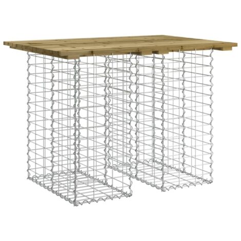 Banc de jardin design gabion 100x70x72 cm bois de pin imprégné vidaXL (1/5)