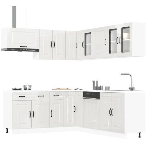 vidaXL Ensemble d'armoires de cuisine 11 pcs Kalmar bois d'ingénierie (1/5)