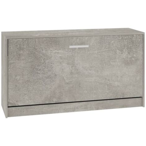 Banc à chaussures Gris béton 80x24x45 cm Bois d'ingénierie vidaXL
